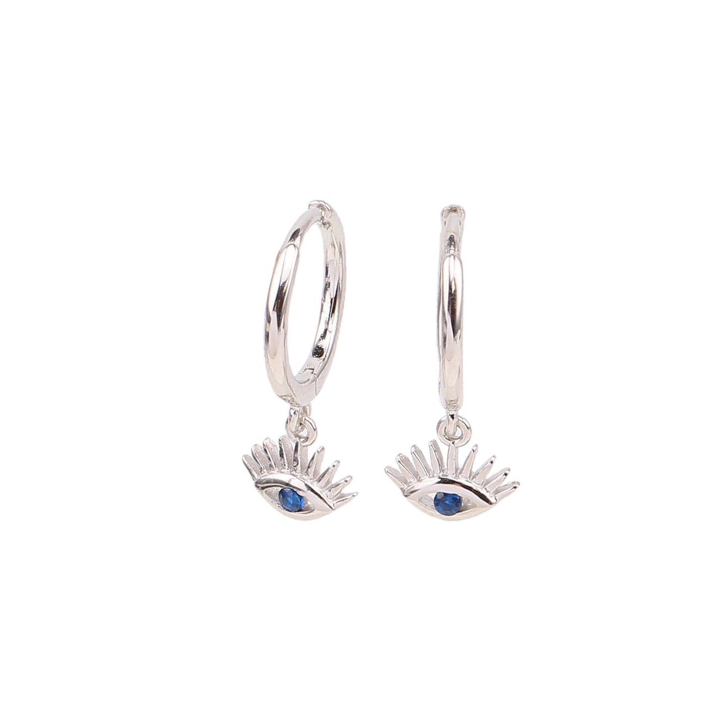 THE SET HOOP EVIL EYE EARRINGS