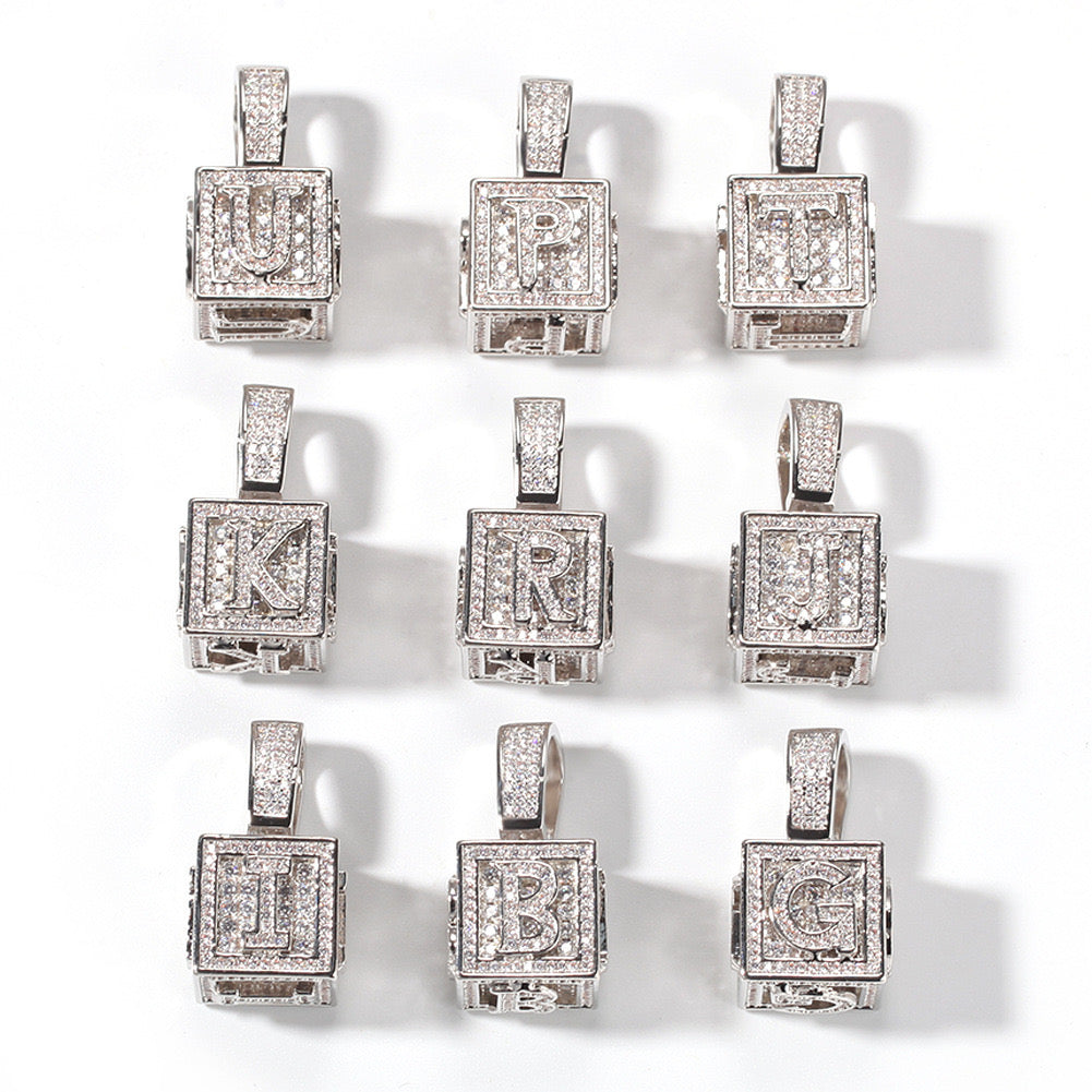 THE ICE LETTER NACKLACE(MEN)