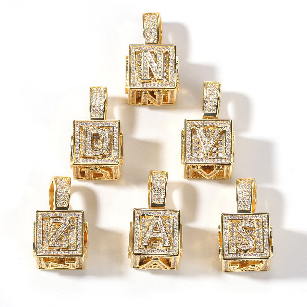 THE ICE LETTER NACKLACE(MEN)