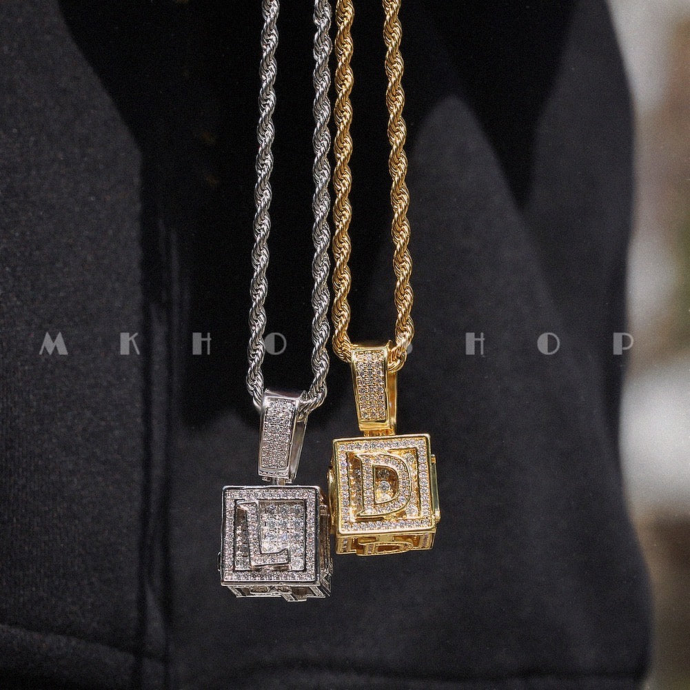 THE ICE LETTER NACKLACE(MEN)