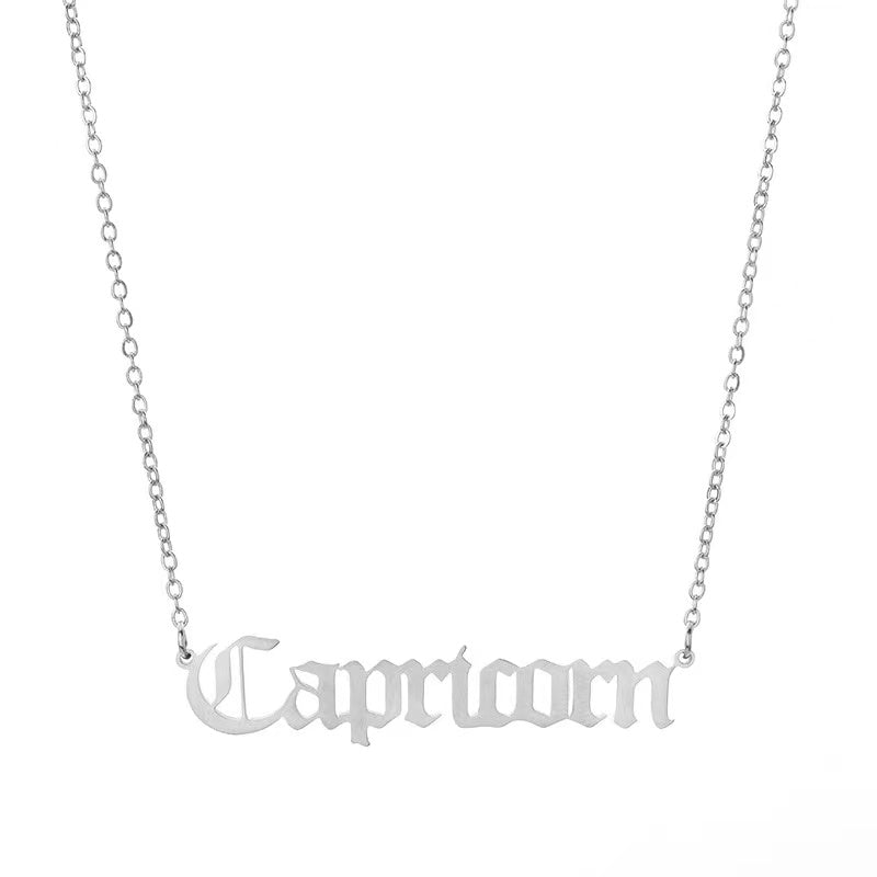THE ZODIAC SCRIPT NECKLACE(MEN)