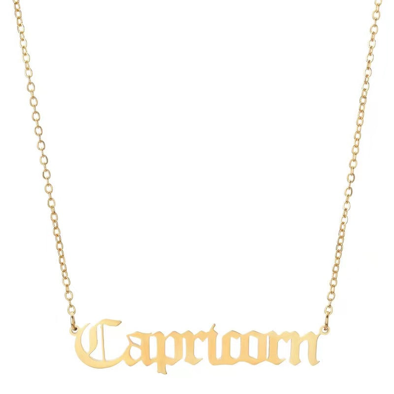 THE ZODIAC SCRIPT NECKLACE(MEN)