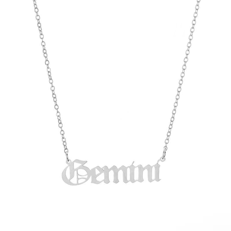THE ZODIAC SCRIPT NECKLACE(MEN)