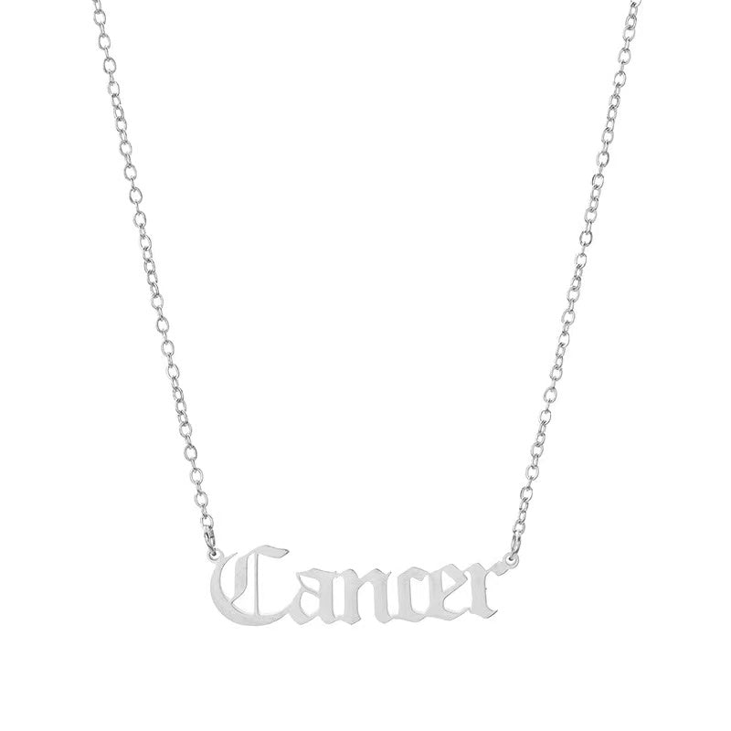 THE ZODIAC SCRIPT NECKLACE(MEN)