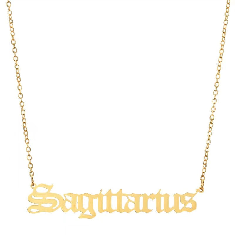 THE ZODIAC SCRIPT NECKLACE(MEN)