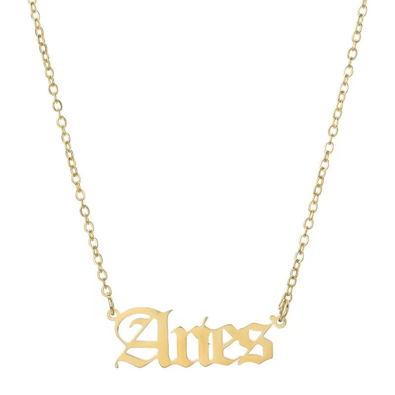 THE ZODIAC SCRIPT NECKLACE(MEN)