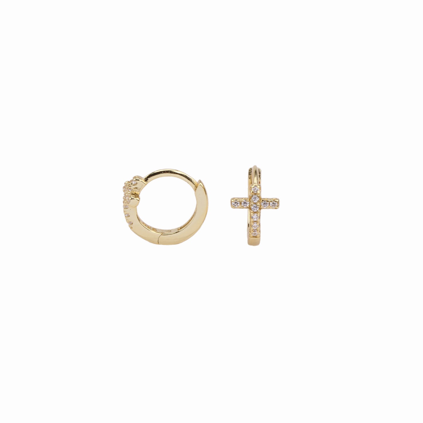 THE CROSS HOPE SILVER EARRINGS(UNISEX)