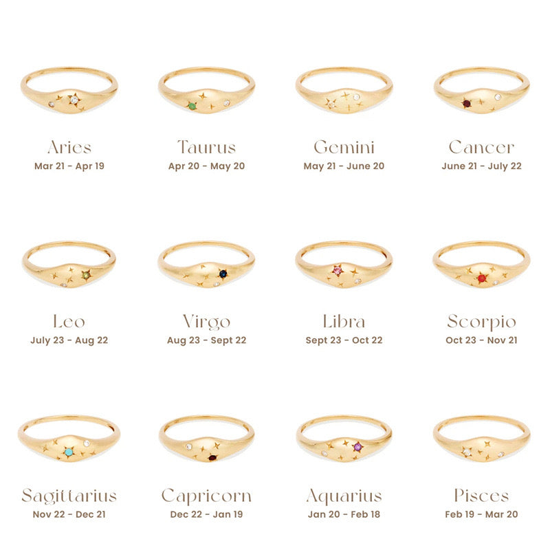 THE ZODIAC STONE RING