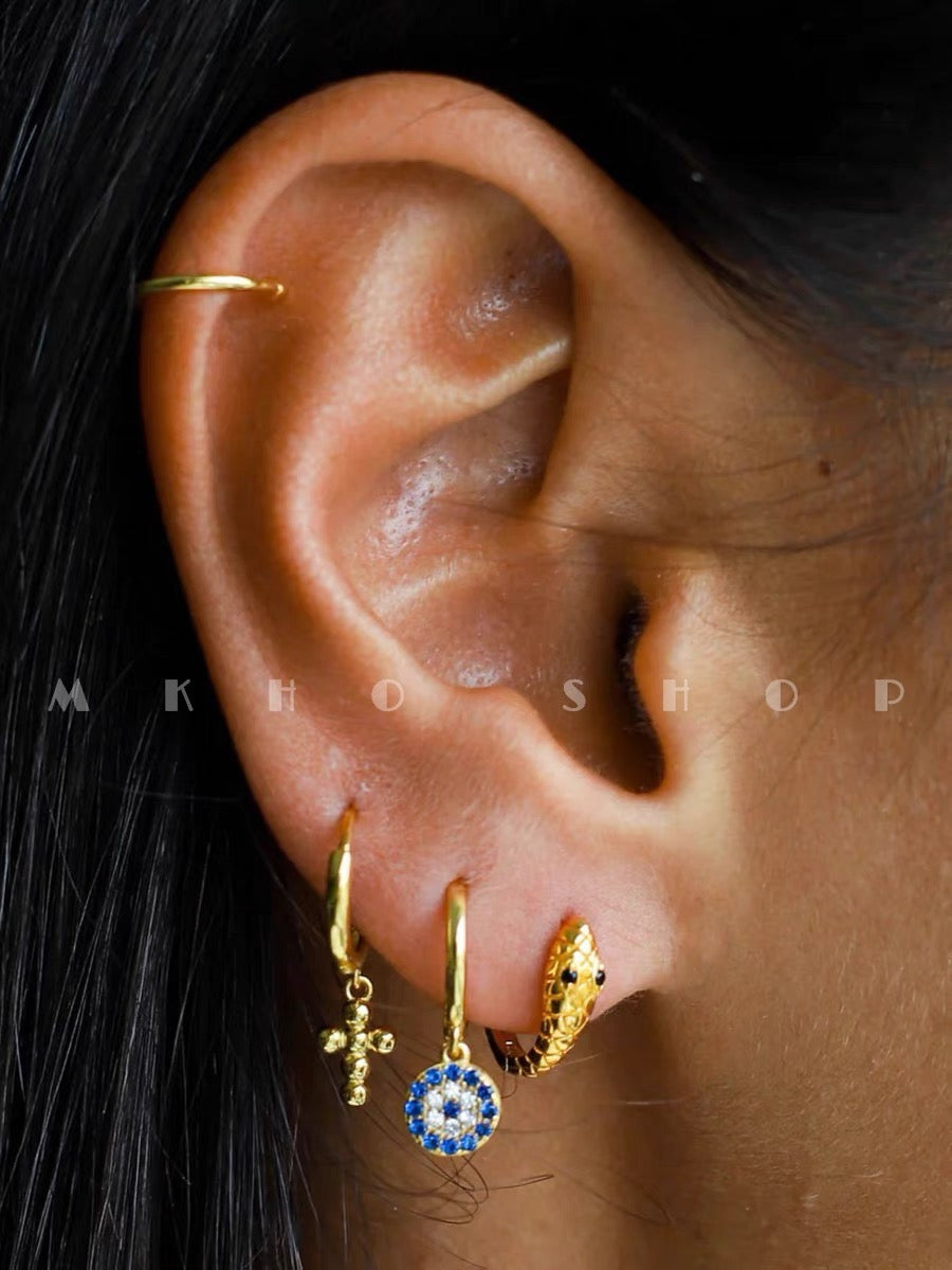 THE EVIL EYE CIRCLE EARRINGS