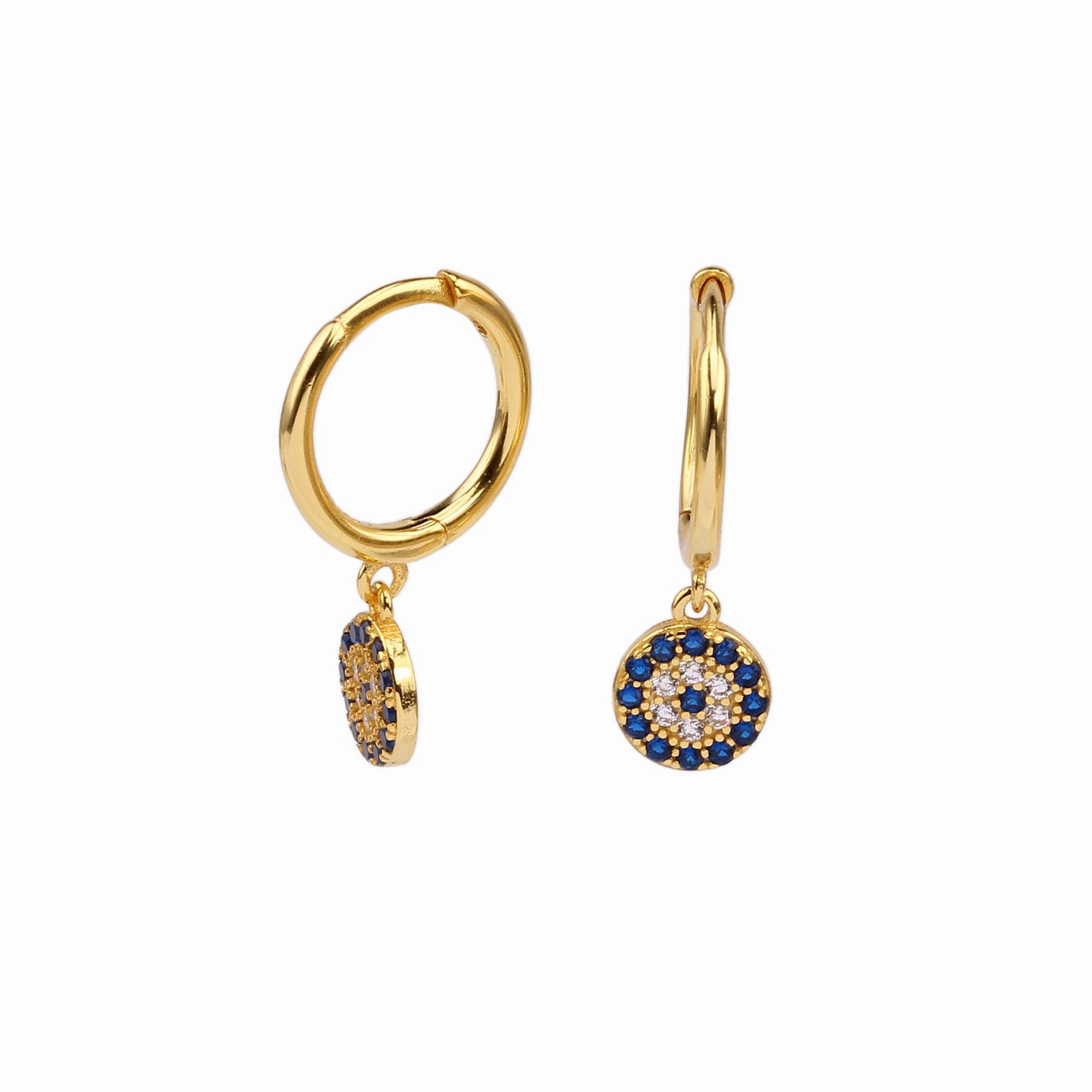 THE EVIL EYE CIRCLE EARRINGS