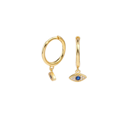 THE SET HOOP EVIL EYE EARRINGS