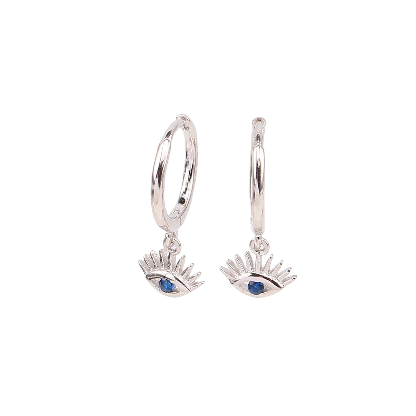 THE SET HOOP EVIL EYE EARRINGS