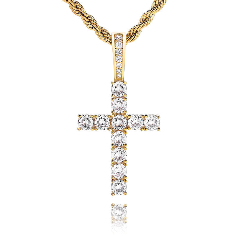 THE ICE CROSS ROPE NECKLACE（MEN）