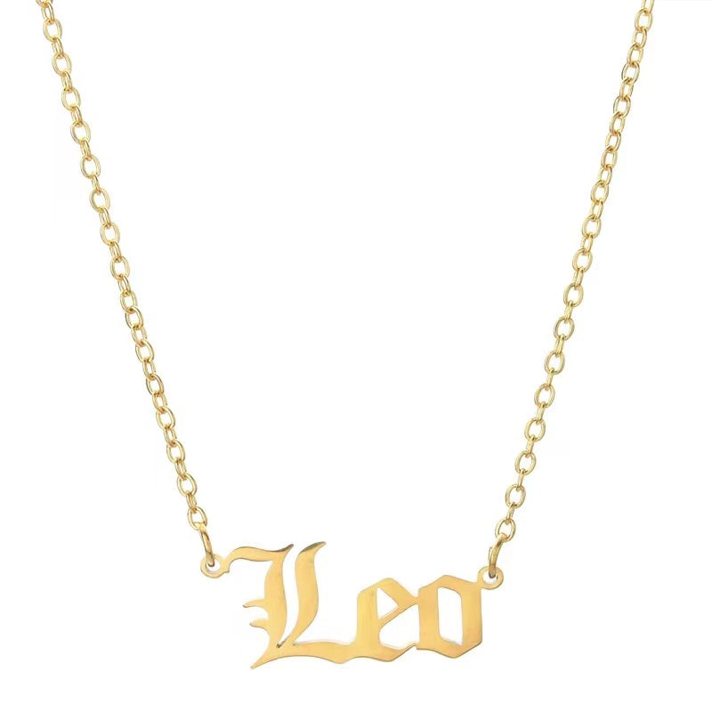 THE ZODIAC SCRIPT  NECKLACE