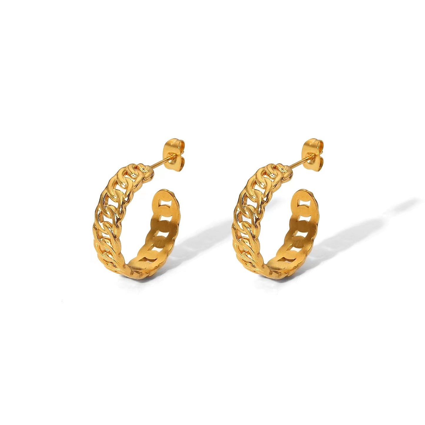 THE CUBAN LINK HOOP EARRINGS