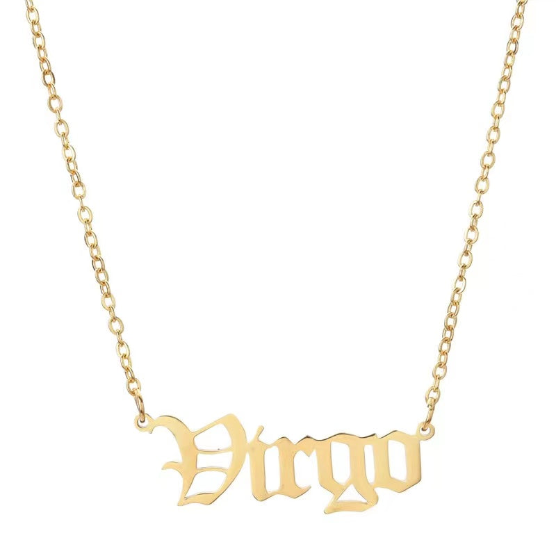 THE ZODIAC SCRIPT  NECKLACE