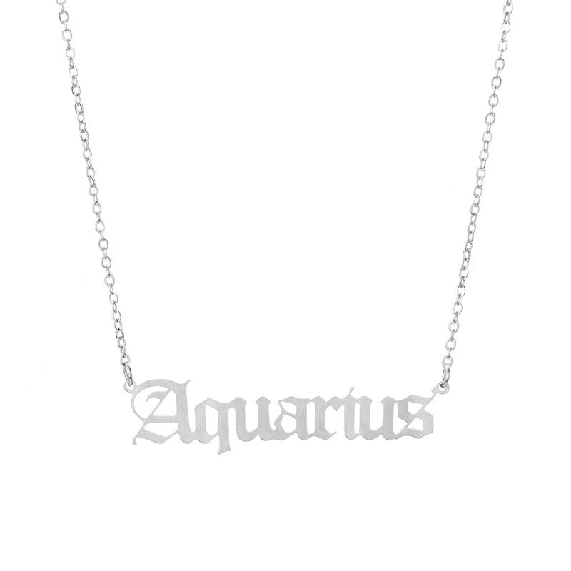 THE ZODIAC SCRIPT  NECKLACE