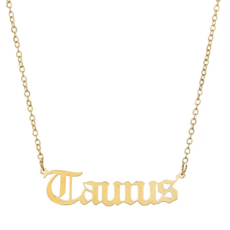 THE ZODIAC SCRIPT  NECKLACE