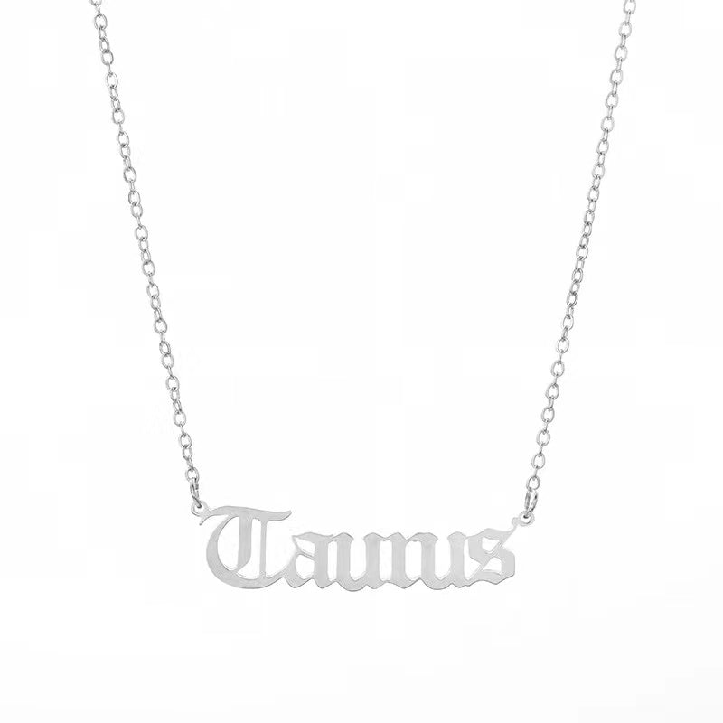 THE ZODIAC SCRIPT  NECKLACE