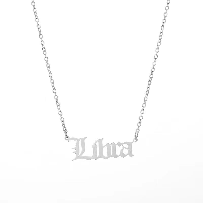 THE ZODIAC SCRIPT  NECKLACE