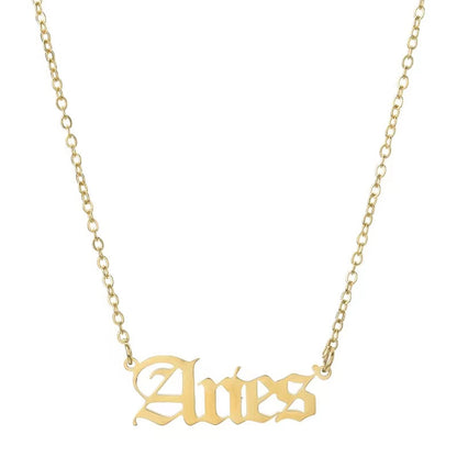 THE ZODIAC SCRIPT  NECKLACE