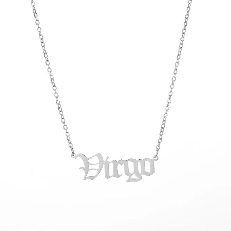 THE ZODIAC SCRIPT  NECKLACE