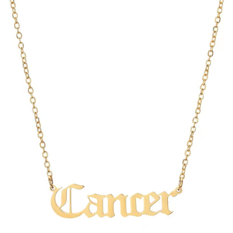 THE ZODIAC SCRIPT  NECKLACE